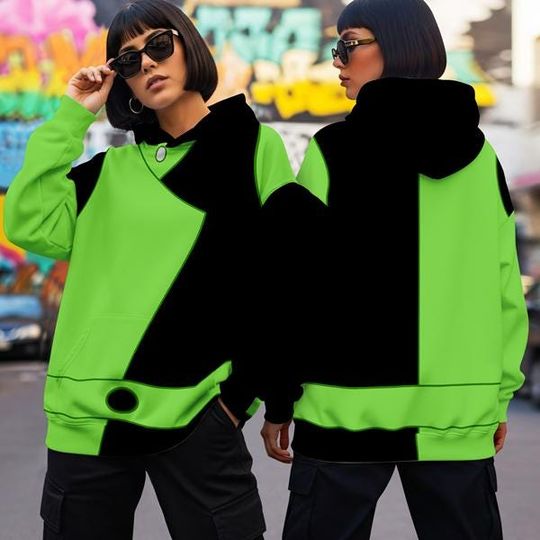 Kim Possible Shego 3D All Over Print Shirt, Disneyland Kim Possible Hoodie Sweatshirt