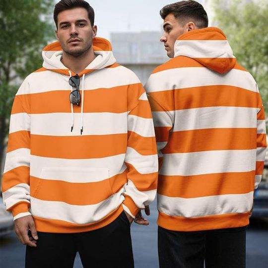 Phineas Cosplay Shirt, Orange Striped Phineas and Ferb Tee, Funny Cartoon Costume