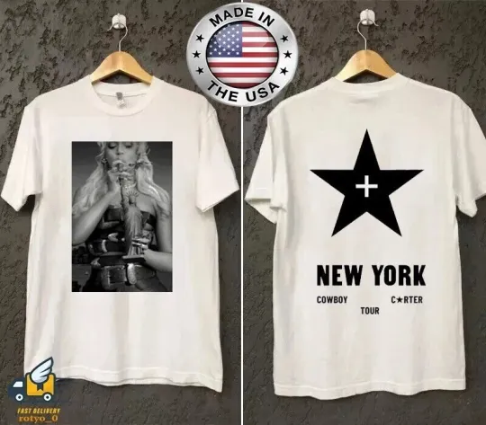 Discover NY Exclusive Beyonce Cowboy Carter Tour 2025 reprint T-Shirt, Fans Gift