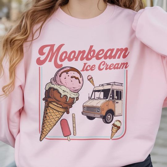 Discover Moonbeam Ice Cream Sweatshirt  World Music 2025 Crewneck  Indie Pop Music Lover Shirt
