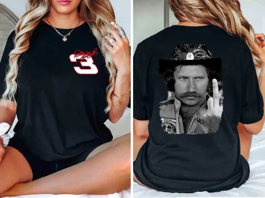 Dale Earnhardt Middle Finger T-Shirt, fan gift