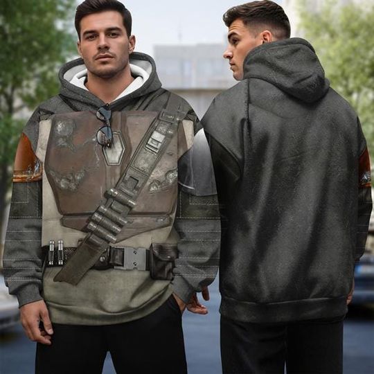 Mandalorian Costume Hoodie, StarWars Warrior Cosplay Costume Clothing