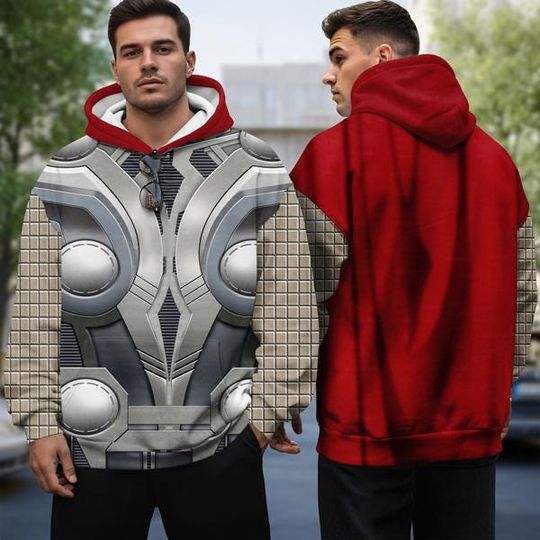 Thor Asgard Costume 3D Hoodie, Thunder Lord Cosplay Costume Sweatshirt