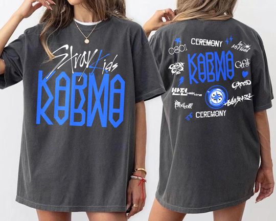 Discover Retro Stray Kids Karma Shirt: Kpop 2025 Tour Tee
