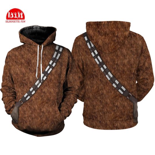 Chewbacca 3D Full Over Print Hoodie, StarWars ChewBacca Halloween Sweatshirt
