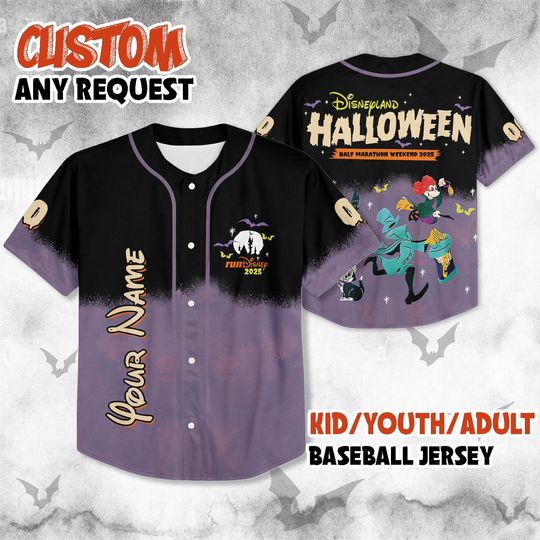 Discover Personalize Disney Mickey's Not So Scary Halloween Baseball Jerseys, Disneyland Kid Youth Adult Halloween, Magic Kingdom Halloween Jersey