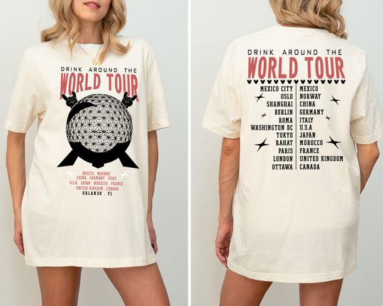 Discover Epcot World Tour Shirt, Drink Around The World Shirt, Disney Group Trip Shirt, Epcot Disney World Shirt, Epcot Drink Around the World Tee
