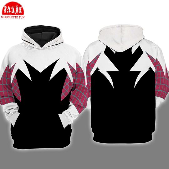 Spider Gwen Stacy 3D Full Over Print Hoodie, Gwen Stacy Cosplay Sweatshirt