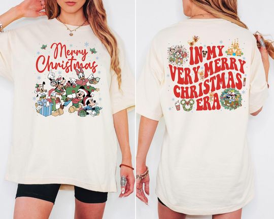 Discover 2-Sided In My Very Merry Christmas Era Shirt, Mickey And Friends Xmas Holiday Tshirt, Mickey Very Merry Xmas Sweatshirt, Disney Family Trip