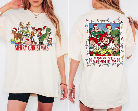 Discover Merry Christmas Toy Story Sweatshirt, Disneyland X-mas Shirt, You've Got A Friend In Me Christmas Tee, Toy Story Friends Disney Trip Sweater