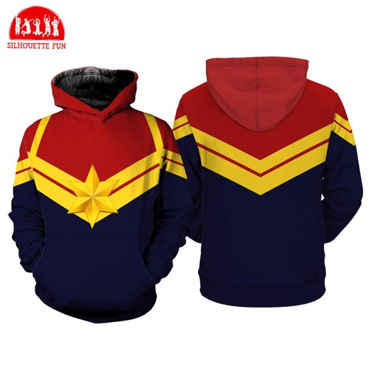 Discover Avengers Captain Full Over Print 3D Hoodie Sweatshirt, Avengers Captain MCU Shirt, Superhero Suit, Captain MCU Halloween Costume Gift