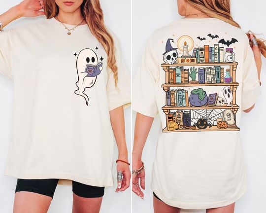 Discover Ghost Book Reader Shirt, Reading Tee, Book Lover Gift, Reading Enthusiast Book Shirt, Ghost Reader Tee, Literature Lover Tee, Boo Sweatshirt