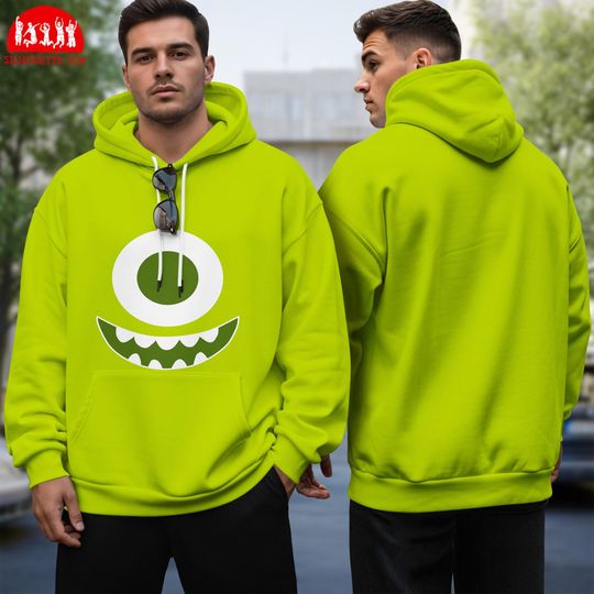 Mike Monsters Inc Costume 3D Full Over Print Hoodie, Mike Halloween Cosplay Tee