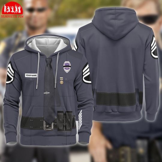 Discover Police Officer 3D Full Over Print Hoodie, Police Cosplay Sweatshirt, Halloween Costumes, Police Costume Sweatshirt Hoodie, Halloween Cosplay