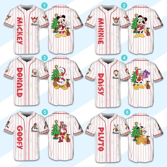 Personalized Ddisney Baseball Jersey Custom Christmas Jersey Mickey Jersey Christmas Party Matching Outfit For Ddisney Family Trip Shirt