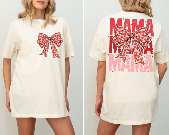 Discover Coquette Mama Shirt, Coquette Bow T-shirt for Mom, Mothers Day Gift, Girly Mama Outfit, Baby Shower Gift for Expecting,Mom Gift,New Mom Gift