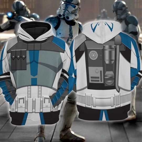 Discover Clone Trooper 3D Full Over Print Hoodie, Starwars 3D Costume Sweatshirt, Retro Halloween Costume, Starwars Warrior Cosplay Sweatshirt Hoodie