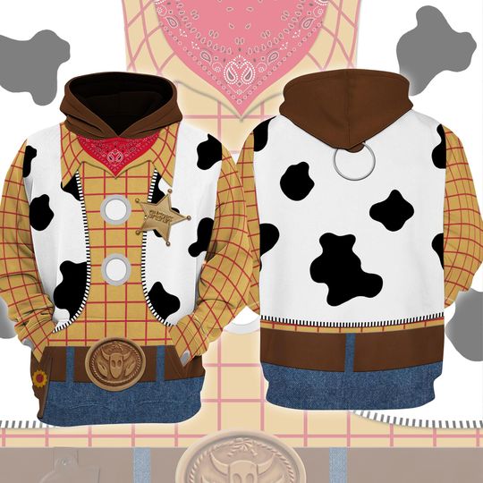 Discover Toy Story Woody 3D Full Over Print Hoodie, Woody Costume Hoodie, Toy Story Cowboy Cosplay Shirt, Woody Cosplay Sweatshirt, Halloween Costume