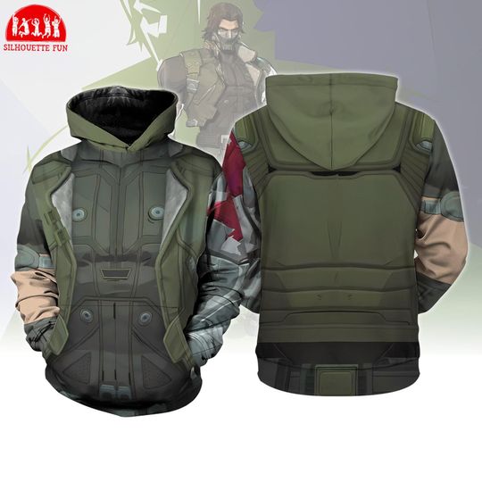 Winter Soldier 3D Full Over Print Hoodie, BUCKYY Bn Barnes Cosplay Shirt