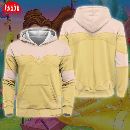 Belle Princess 3D Full Over Print Hoodie, Beauty And The Beast Cosplay Hoodie
