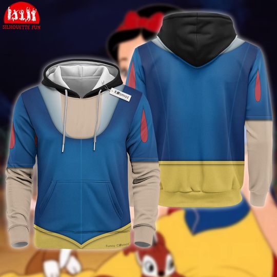 Discover Snow White 3D Full Over Print Hoodie, Princess Halloween Costumes, Snow White Cosplay Sweatshirt, Cartoon Princess Costume Sweatshirt Hoodie