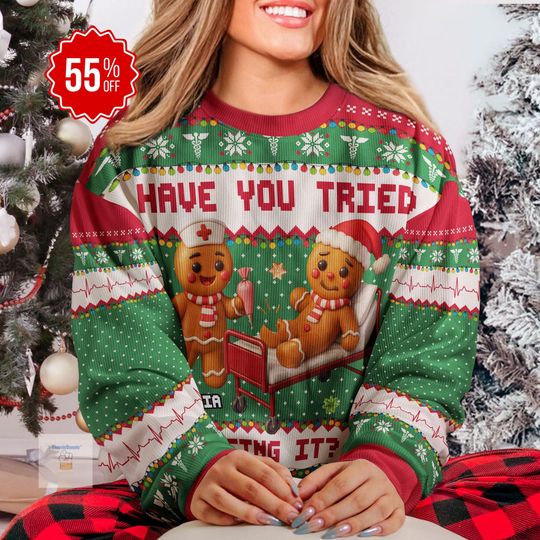 Discover Personalized Nurse Christmas Ugly Sweater, Have You Tried Icing It Christmas Sweater, Appreciation Nurse Gift, Christmas Nurse Sweater