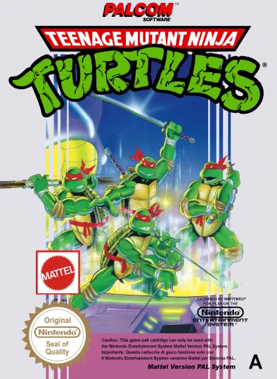 1989 Nintendo NES TMNT Teenage Mutant Ninja Turtles Box Art Poster 11X17 🎮📺