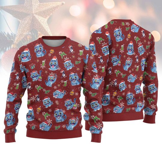 Discover Christmas Tiger Ugly Sweater, Funny Holiday Cat Sweatshirt, Xmas Gift for Men Women, Tiger Christmas Ugly Sweater, Christmas Gift