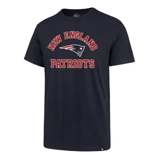 Discover New England Patriots '47 Brand Var Arch Navy Blue Super Rival T-Shirt