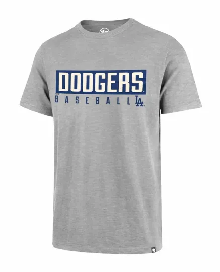 Discover Los Angeles Dodgers '47 Brand Gray Dub Super Rival Short Sleeve T-Shirt