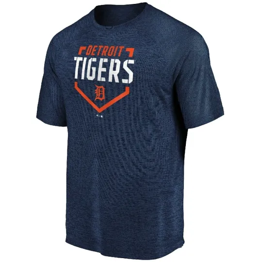 Discover Detroit Tigers Fanatics Navy Blue Athletic Home Stencil T-Shirt