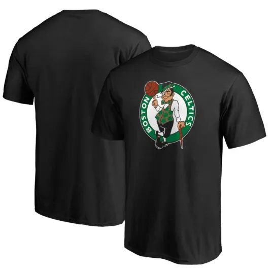 Boston Celtics Fanatics Black Primary Logo Short Sleeve T-Shirt