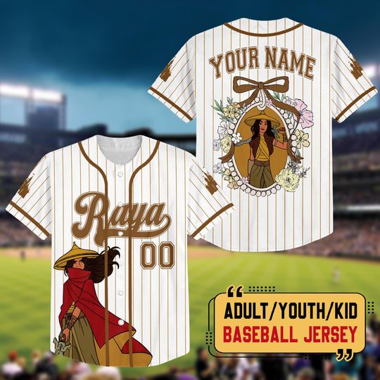 Discover Personalized Disney Raya Princess Baseball Jersey