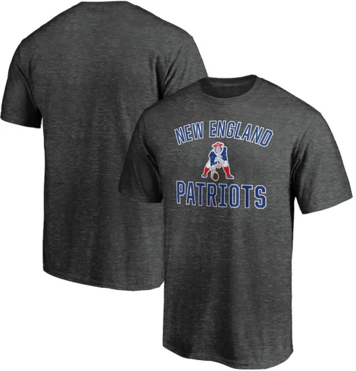 Discover New England Patriots Fanatics Charcoal Victory Arch Short Sleeve T-Shirt
