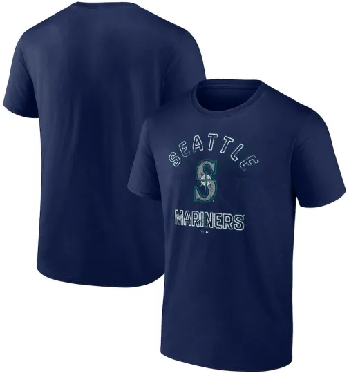 Discover Seattle Mariners Fanatics Navy Blue Second Wind Short Sleeve T-Shirt