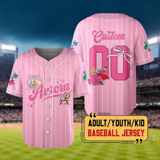 Discover Personalized Disneyland Jasmine Baseball Jersey, Custom Jasmine Jersey For Kids, Youth, Adult, Disney Jasmine Princess Matching Tee