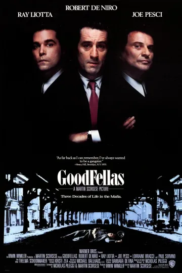 1990 GoodFellas Movie Poster Ray Liotta Robert De Niro Joe Pesci Vertical Poster