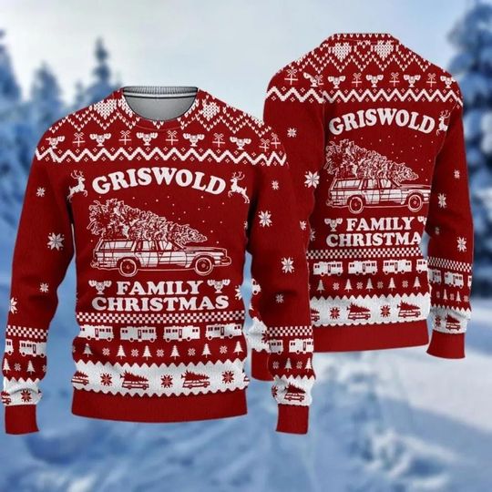 Discover Christmas Griswold Ugly Sweater, Griswold's Tree Farm Xmas Sweater, Griswold Family Ugly Sweatshirt, Christmas Vacation Sweater Gift