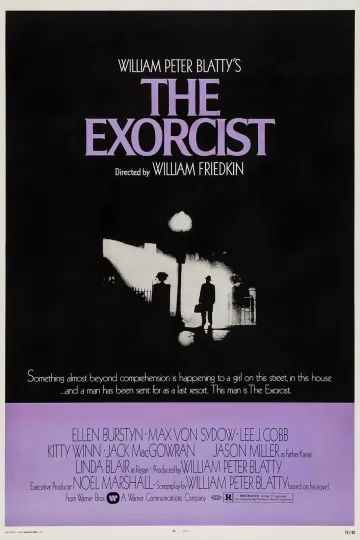 1973 The Exorcist Movie Poster, Regan MacNeil Linda Blair Damien Karras