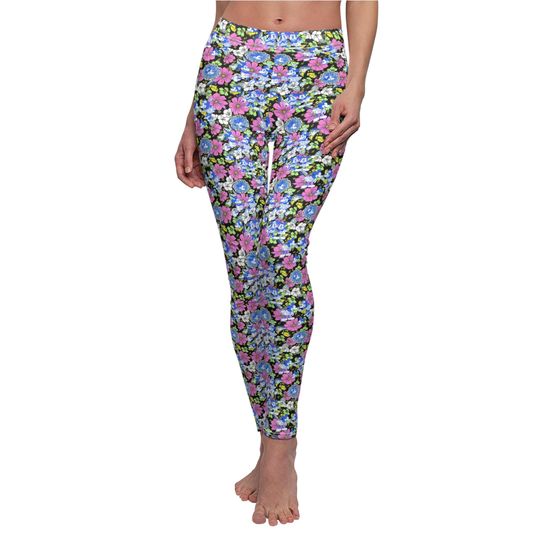 Discover Garden Whimsy - Retro Mickey & Minnie - Women's Full Length Leggings (Made in USA)