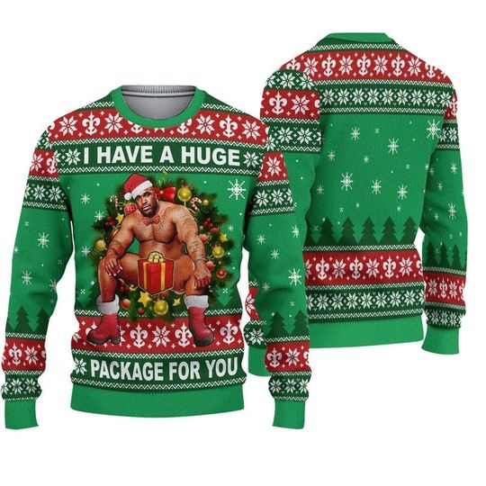Barry Woods Ugly Christmas Sweater, I Have Huge Package For You Xmas Sweatshirt, Funny Meme Barry Xmas Shirt, Christmas Gift Idea