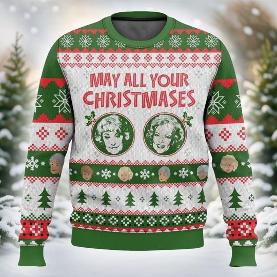 Discover Stay Golden Ugly Sweater, Stay Golden Xmas Sweater, Stay Golden Ugly Christmas Sweater, May All Your Christmas Bea White Shirt