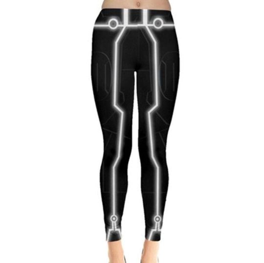 Discover Women's White Tron Inspired Leggings