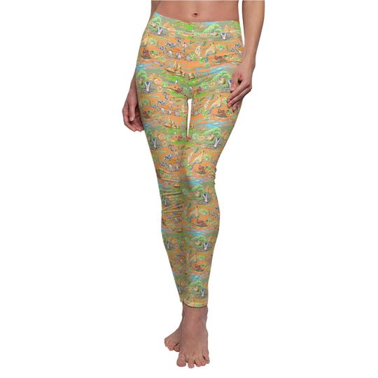 Discover Simba's Savanna Sunset - Women's Full Length Leggings (Made in USA)