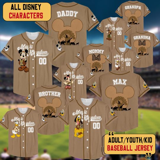 Discover Custom Disney Animal Kingdom Matching Baseball Jersey, Safari Family Matching Jersey