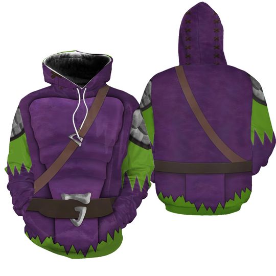 Green Goblin Full Over Print Hoodie, Spidey and His Amazing Friends Halloween Costume Hoodie, Cartoon Cosplay Hoodie