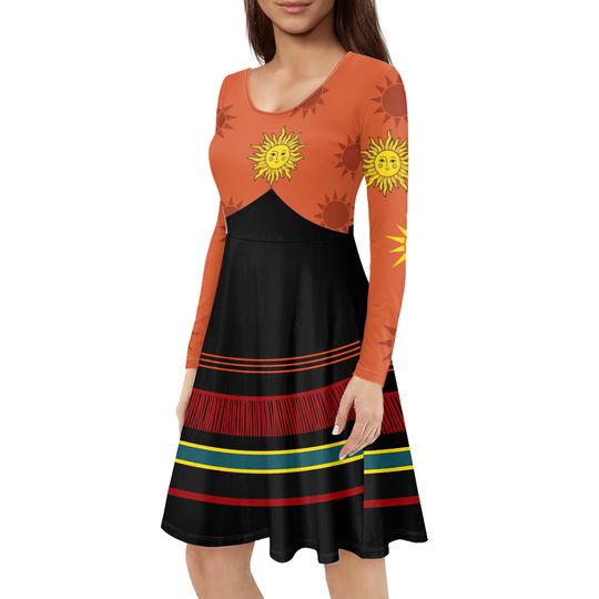 Dani Halloween long sleeve midi dress | Halloween Costume | Cartoon Cosplay