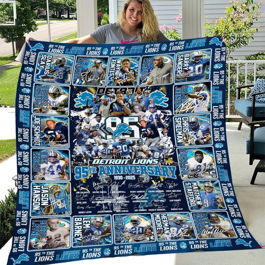 The Detroit Lions 95th Anniversary 1930-2025 Blanket