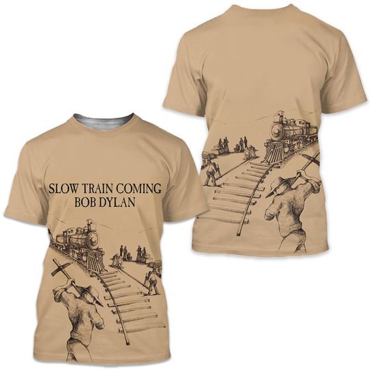 Bob Dylan Slow Train Coming Album Cover 3D T-Shirt AOP