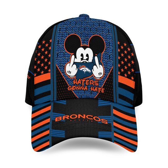 Custom Denver Bron.cos Cap – Haters Gonna Hate N.FL Fan Gift, Personalized Hat
